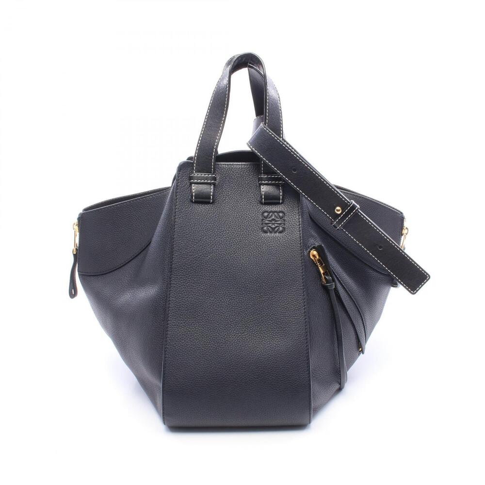 Loewe Hammock Top Handle Bag Leather Black